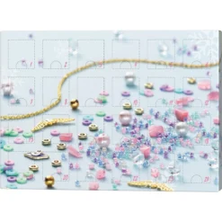 Adventskalender smykker – 24 luker med en mengde perler, tråd, charms og tilbehør