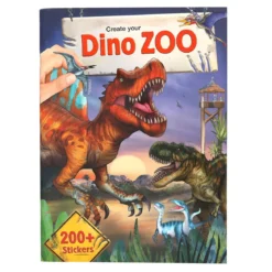 Aktivitetsbok Create your dino zoo, RAWRR dinosaurer! 22×30 cm, 24 sider + 200 klistremerker