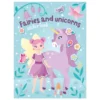 Aktivitetsbok stickers – Alver & enhjørninger! 21×28 cm, 8 fargerike motiver + 4 sider klistremerker