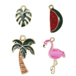 Anheng flamingo/palme 4 stk.
