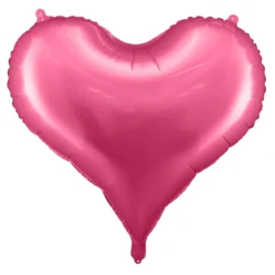 Ballong 61×53 cm – cerisefarget hjerte, perfekt for valentinsdagen