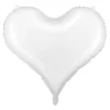Ballong 61×53 cm – hvitt hjerte, perfekt for valentinsdagen