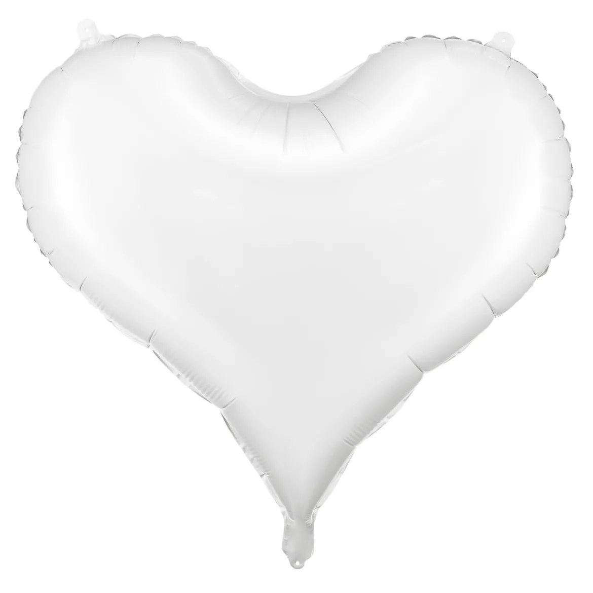 Ballong 61×53 cm – hvitt hjerte, perfekt for valentinsdagen