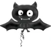Ballong med stor svart flaggermus 104×60 cm – perfekt til Halloween-festen