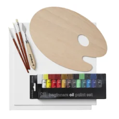 Beginners Oil Paint Kit, alt til nybegynneren som ønsker å begynne med oljemaling