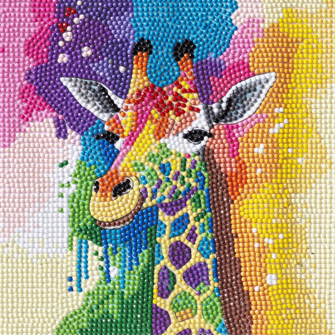 Bling Dots, diamond painting for barn over 8 år, jente med krans 30×40 cm