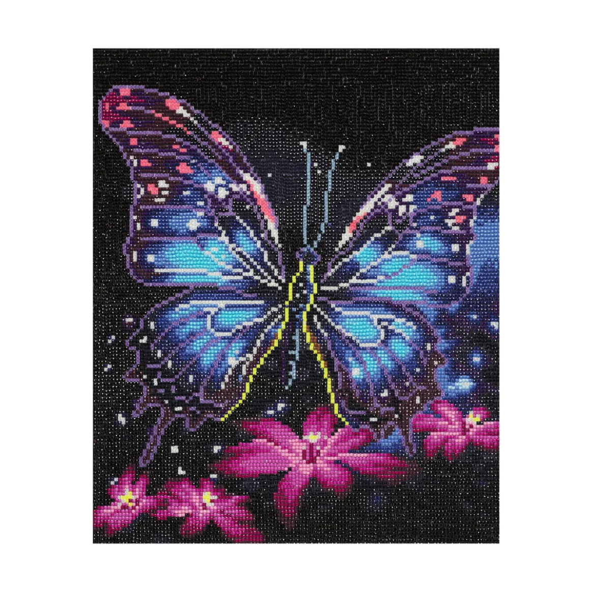 Bling Dots Glow, diamond painting for barn selvlysende sommerfugl 33×40 cm