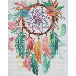 Bling Dots Glow, diamond painting for barn fra 8 år – selvlysende drømmefanger 30×40 cm