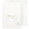 Blokk med designark A4, 12 transparente ark med detaljer i gull metallic, 113 g/m²
