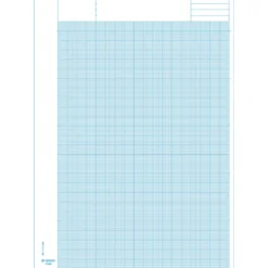 Blokk med millimeterruter i blått for tegning m.m. A4 – 210x297 mm, 50 ark