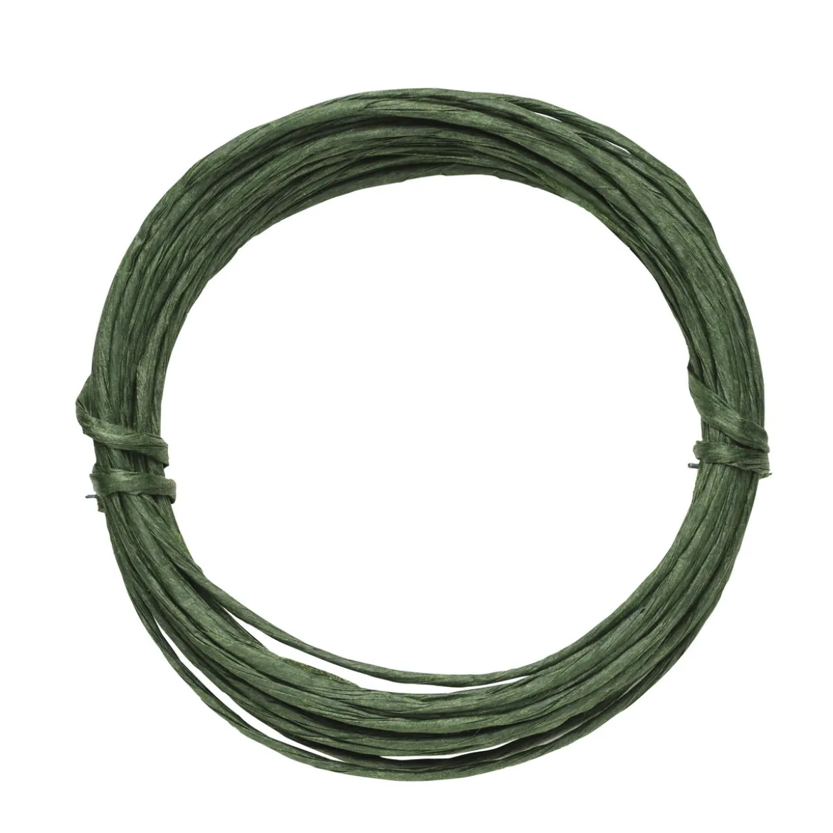 Blomsterpinne / blomstertråd – 5 meter grønn papirkledd tråd, Ø 2,0 mm