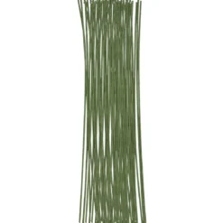 Blomsterpinner / blomstertråd – 50 grønne papirkledde pinner à 30 cm, Ø 2,0 mm