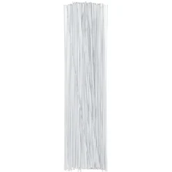 Blomsterpinner / blomstertråd – 120 hvite pinner som er 20 cm lange og er 0,8 mm i diameter