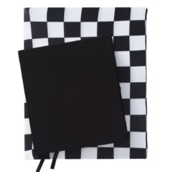 Bokomslag av stretchstoff, beskyttelsesomslag til bøker – rutet 2-pakning, 18×33 og 23×27 cm