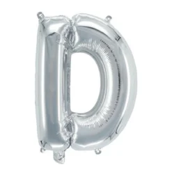 Bokstavballong D sølv 32 cm