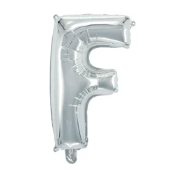 Bokstavballong F sølv 32 cm