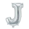 Bokstavballong J sølv 32 cm