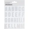 Bokstaver klistremerker A–Z iriserende gulltoner, 52 alfabetstickers, 25 mm høye