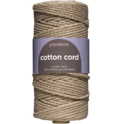 Bomullssnor 3 mm / 100 m beige