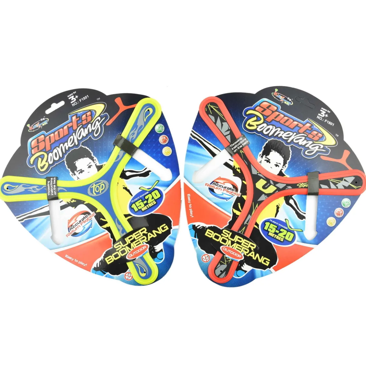 Boomerang/bumerang av plast Ø27 cm – pris per stykk, selges assortert.