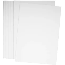 Canvas Panel – 6 st. hvite canvaser / lerret A4 (210×297 mm), 3 mm tykkelse