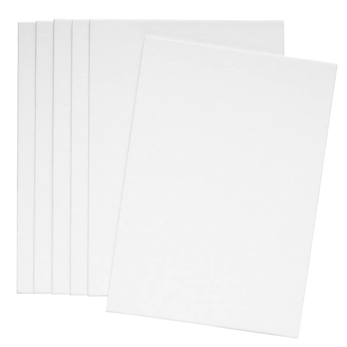 Canvas Panel – 6 st. hvite canvaser / lerret A5 (148×210 mm), 3 mm tykkelse