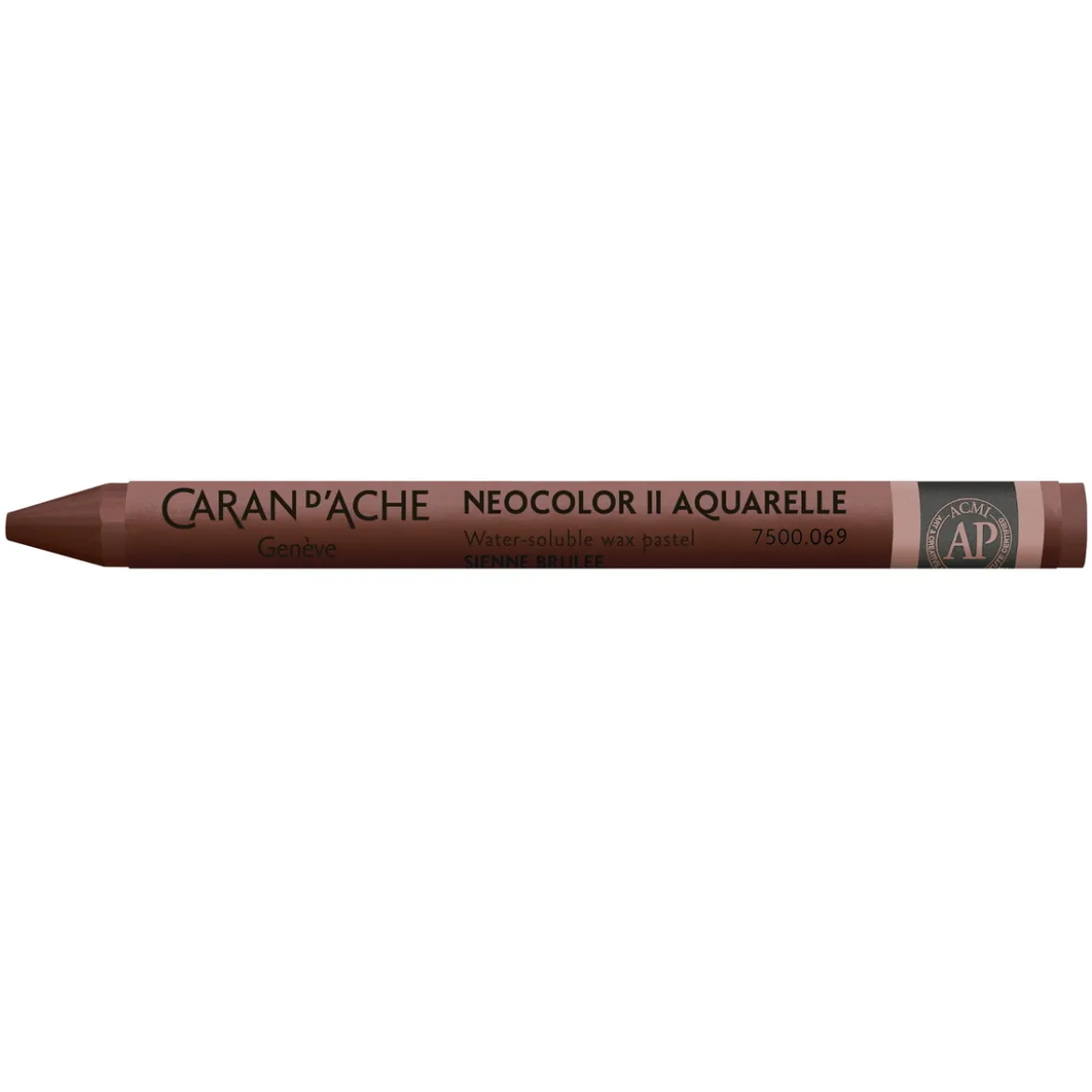 Caran d'Ache akvarellkritt Neocolor II 069 Burnt Sienna