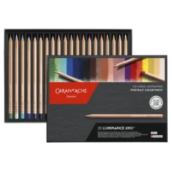 Caran d'Ache Luminance 6901 portrait, sett med 20 fargeblyanter for portretter