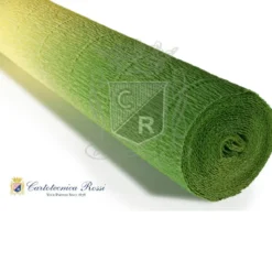 Cartotecnica Rossi kreppapir 600/5 – tonet gul og grønn, 180 g rull (144 g/m²) à 50×250 cm