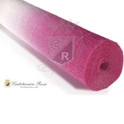 Cartotecnica Rossi kreppapir 600/1 – tonet hvit og fuchsia, 180 g rull (144 g/m²) à 50×250 cm