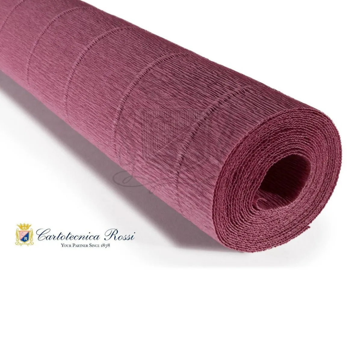 Cartotecnica Rossi kreppapir 620 – mørkerosa, 180 g rull (144 g/m²) à 50×250 cm