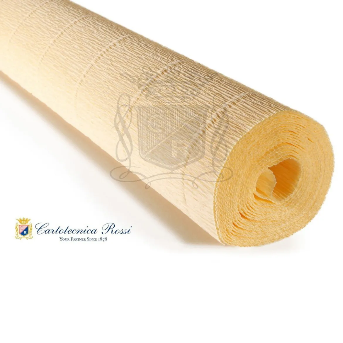Cartotecnica Rossi kreppapir 581 – klar oransje, 180 g rull (144 g/m²) à 50×250 cm