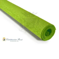 Cartotecnica Rossi kreppapir 377 – lysegrønn, 90 g rull (120 g/m²) à 50×150 cm