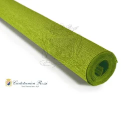 Cartotecnica Rossi kreppapir 365 – limegrønn, 90 g rull (120 g/m²) à 50×150 cm