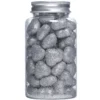 Ca. 60 sølvfargede, gnistrende glitterhjerter – 2×1 cm