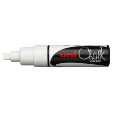 Chalk marker Hvit chisel 8 mm