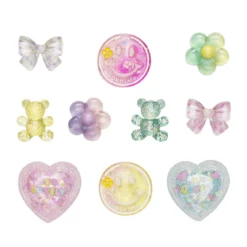 Charm Stickers Cute, 10 søte klistremerker med akrylmotiver!