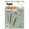Clairefontaine Paint ON Multi Techniques blokk A5 (148×210 mm), 30 grågrønne ark, 250 g/m²