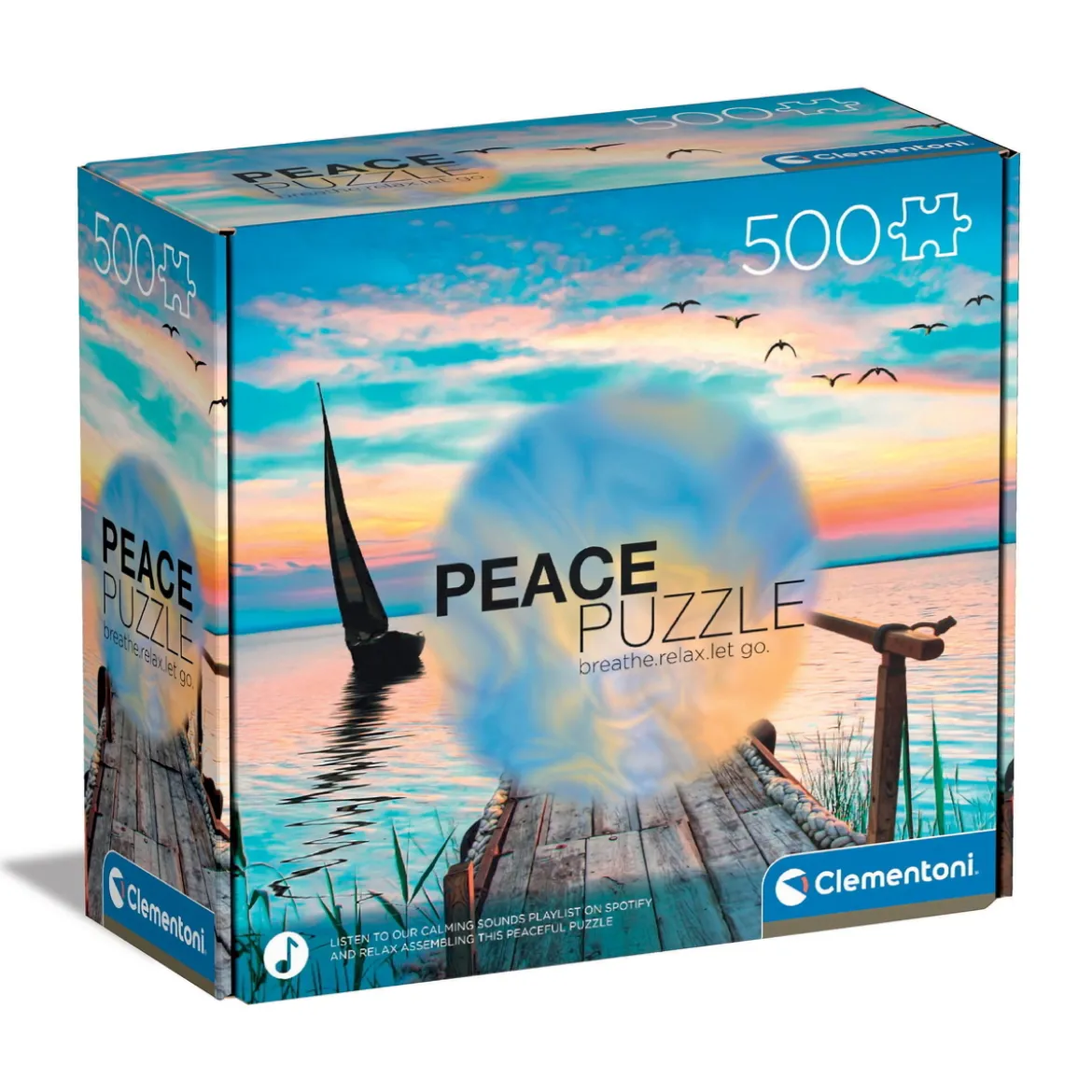 Clementoni puslespill Peace Puzzle – Peaceful Wind 500 biter, 49×36 cm