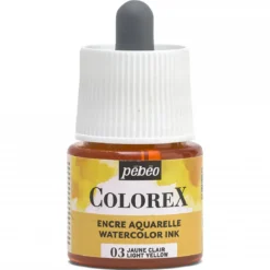 Colorex Watercolor Ink 45 ml Light Yellow – boks med akvarellblekk og pipette
