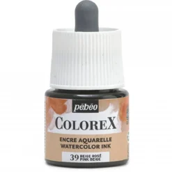 Colorex Watercolor Ink 45 ml Pink Beige – boks med akvarellblekk og pipette
