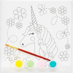 Colouring Canvas Kit Unicorn – komplett malesett for å male en flott enhjørning