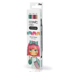 Copic Ciao markers med dobbel spiss, 3-pakning – Vibrant palette