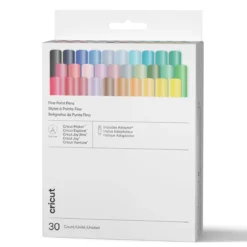 Cricut Pen Set 30 inkl. adapter – 0,4 mm penner beregnet for papir, vinyl, klistremerkepapir osv.