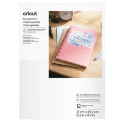 Cricut Printable Vinyl A4 (210x297 mm), 12 selvklebende vinylark