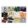 Curved bamboo beads classic 60 tubeperler 35x10 mm og 100 mellomledd Ø10 mm