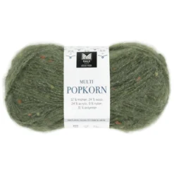 Dale Multi Popkorn fra House of Yarn, 50 g mosegrønn – allsidig effektgarn