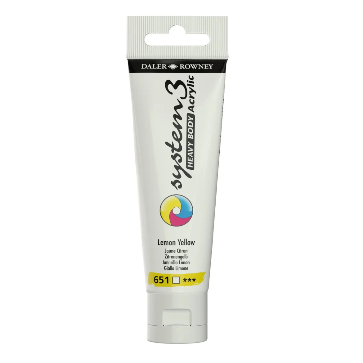 Daler-Rowney System3 Heavy Body akrylmaling 59 ml – Lemon Yellow 651
