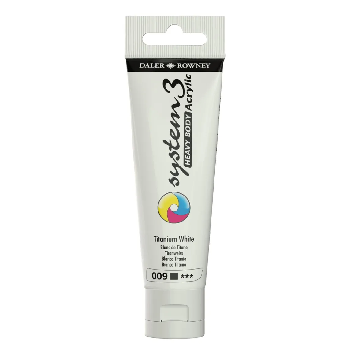 Daler-Rowney System3 Heavy Body akrylmaling 59 ml – Titanium white 009