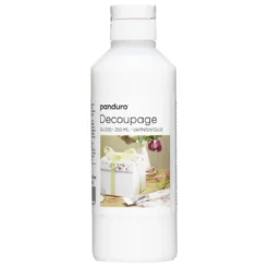 Decoupagelim, blank vannbasert decoupagelakk til pappmasjé og tre, 250 ml